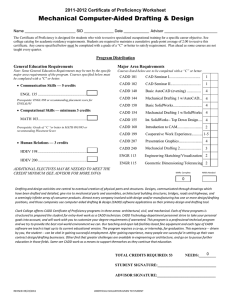 0HFKDQLFDO&amp;RPSXWHU$LGHG'UDIWLQJ	'HVLJQ -201 Certificate of Proficiency Worksheet 20