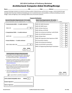 Architectural Computer-Aided Drafting/Design 2013-2014 Certificate of Proficiency Worksheet