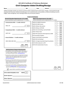 Civil Computer-Aided Drafting/Design 2013-2014 Certificate of Proficiency Worksheet
