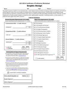 Graphic Design 2013-2014 Certificate of Proficiency Worksheet
