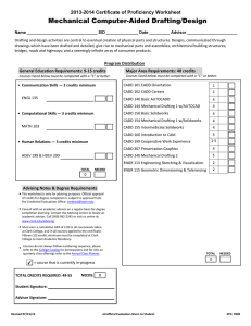 Mechanical Computer-Aided Drafting/Design 2013-2014 Certificate of Proficiency Worksheet