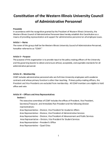 Constitution of the Western Illinois University Council of Administrative Personnel