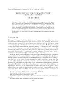 THIN FILLERS IN THE CUBICAL NERVES OF OMEGA-CATEGORIES RICHARD STEINER