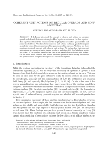 COHERENT UNIT ACTIONS ON REGULAR OPERADS AND HOPF ALGEBRAS