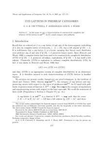 CCD LATTICES IN PRESHEAF CATEGORIES