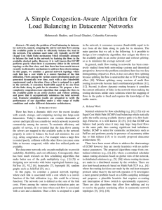 A Simple Congestion-Aware Algorithm for Load Balancing in Datacenter Networks