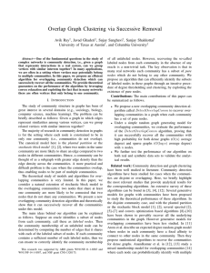 Overlap Graph Clustering via Successive Removal