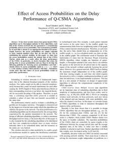 Effect of Access Probabilities on the Delay Performance of Q-CSMA Algorithms