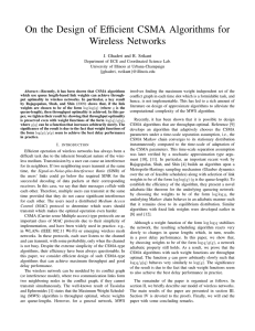 On the Design of Efficient CSMA Algorithms for Wireless Networks