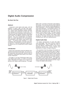 Digital Audio Compression By Davis Yen Pan