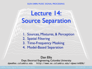 Lecture 14: Source Separation