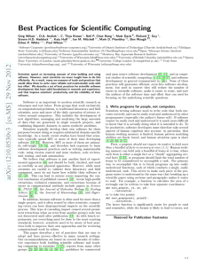 Best Practices for Scientific Computing