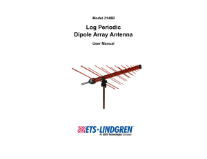 Log Periodic Dipole Array Antenna Model 3148B User Manual