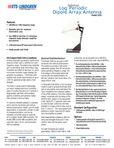 Log Periodic Dipole Array Antenna Antennas Features