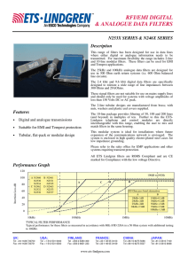 RFI/EMI DIGITAL &amp; ANALOGUE DATA FILTERS N253X SERIES &amp; N246X SERIES Description