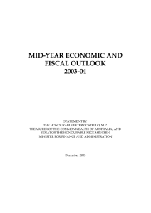 MID-YEAR ECONOMIC AND FISCAL OUTLOOK 2003-04