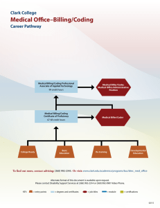 Medical Office–Billing/Coding Clark College Career Pathway