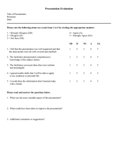 Presentation Evaluation