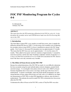 FOC PSF Monitoring Program for Cycles 4-6