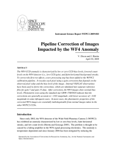 Pipeline Correction of Images Impacted by the WF4 Anomaly