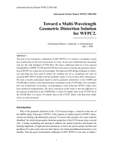 Toward a Multi-Wavelength Geometric Distortion Solution for WFPC2.