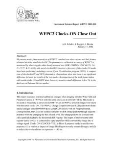 WFPC2 Clocks-ON Close Out