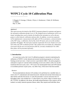 WFPC2 Cycle 10 Calibration Plan