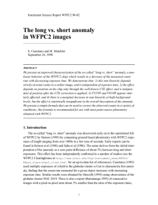 The long vs. short anomaly in WFPC2 images