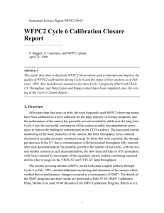 WFPC2 Cycle 6 Calibration Closure Report