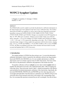 WFPC2 Synphot Update