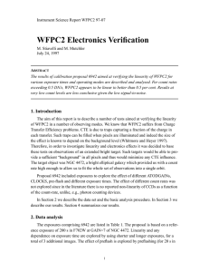 WFPC2 Electronics Verification