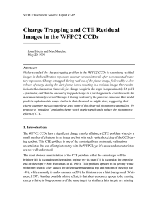 Charge Trapping and CTE Residual Images in the WFPC2 CCDs