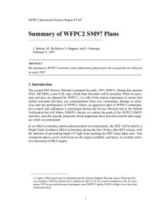 Summary of WFPC2 SM97 Plans