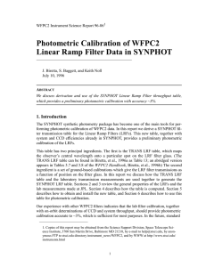Photometric Calibration of WFPC2 Linear Ramp Filter Data in SYNPHOT