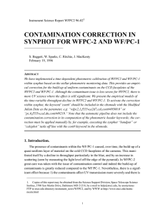 CONTAMINATION CORRECTION IN SYNPHOT FOR WFPC-2 AND WF/PC-1