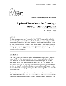 Updated Procedures for Creating a WFPC2 Yearly Superdark