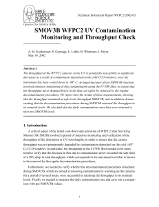 SMOV3B WFPC2 UV Contamination Monitoring and Throughput Check