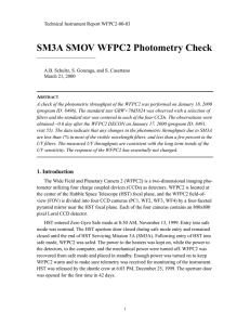 SM3A SMOV WFPC2 Photometry Check