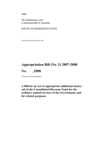 Appropriation Bill (No. 5) 2007-2008