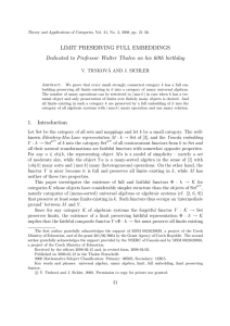 LIMIT PRESERVING FULL EMBEDDINGS V. TRNKOV ´ A AND J. SICHLER