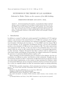 EXTENSIONS IN THE THEORY OF LAX ALGEBRAS