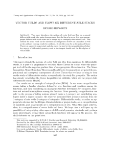 VECTOR FIELDS AND FLOWS ON DIFFERENTIABLE STACKS RICHARD HEPWORTH