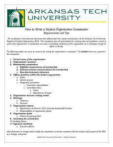 How to Write a Student Organization Constitution Requirements and Tips