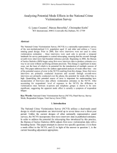 Analyzing Potential Mode Effects in the National Crime Victimization Survey