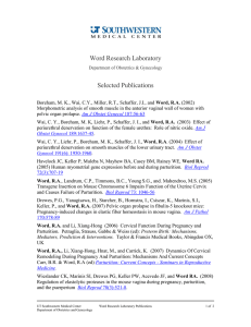 Word Research Laboratory Selected Publications
