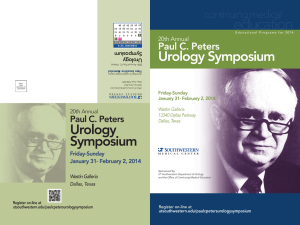 Urology Symposium Paul C. Peters