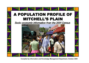 A POPULATION PROFILE OF MITCHELL’S PLAIN