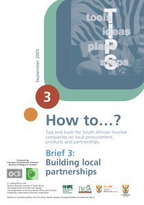 How to…? 3 Brief 3: Building local