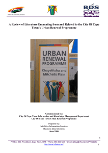 A Review of Literature Emanating from and Related to the... Town’s Urban Renewal Programme
