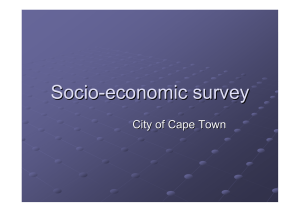 Socio - economic survey City of Cape Town